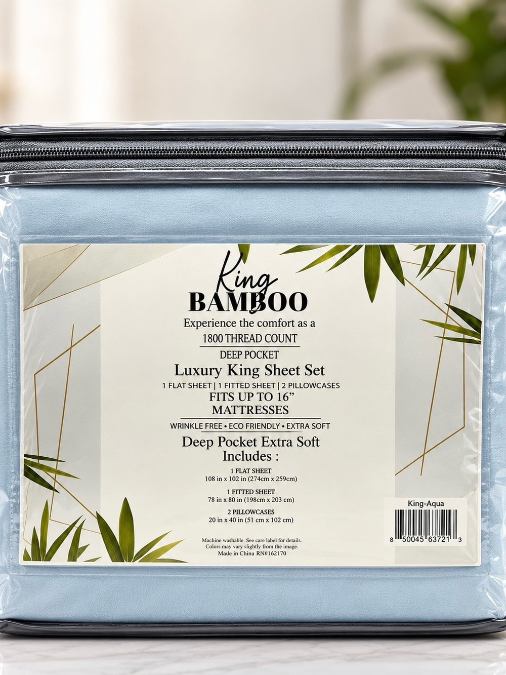 BAMBOO King Sheet Set - Light Blue